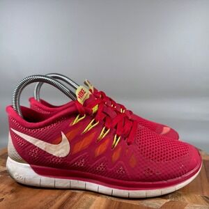 Nike Free‎ 5.0 Womens Running Shoes Hyper Pink Volt 642199-601 Size 6.5